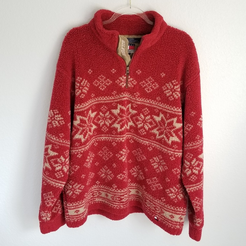 Tommy Hilfiger sherpa Nordic quarter zip pullover